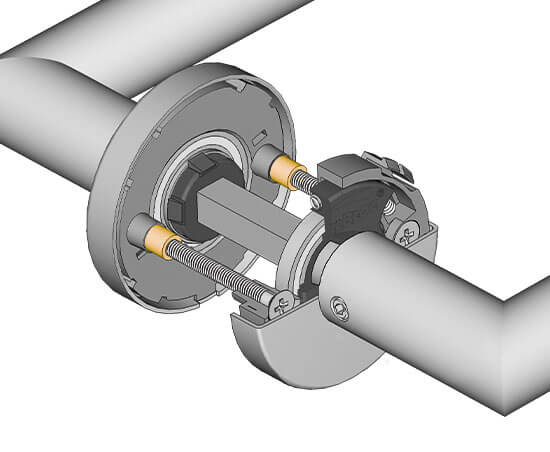 Slidebloc® 3.0 M4 menetes hüvelyek jelölésekkel – pontos és stabil rögzítés.